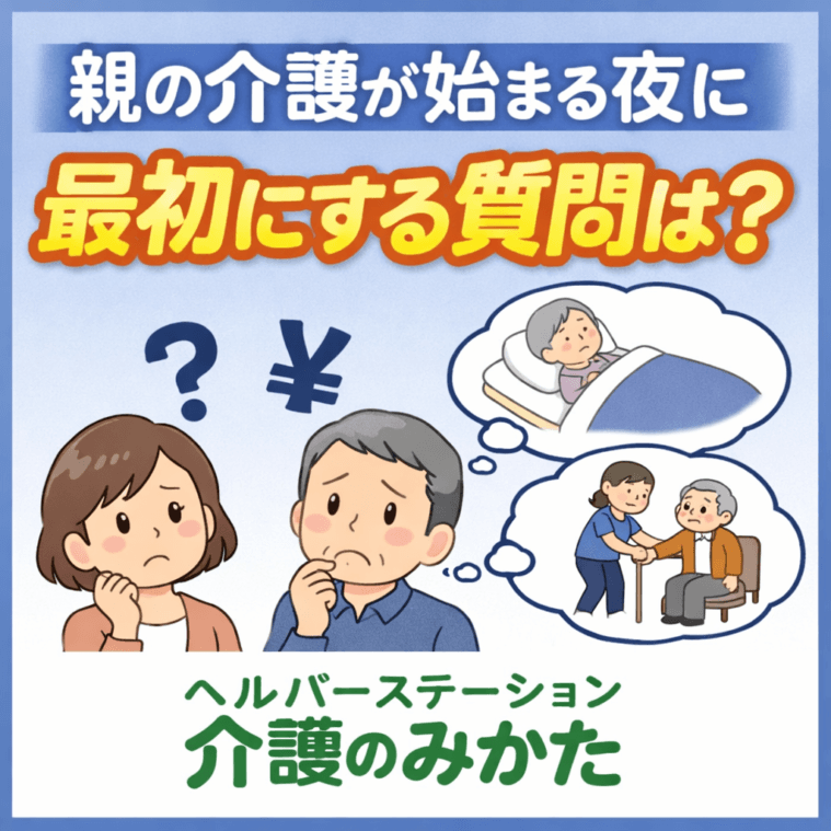 親の介護が始まるかもしれない夜に、多くの人が最初にする質問