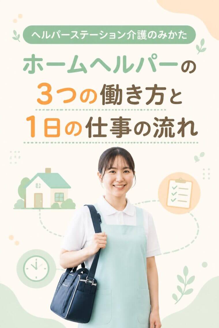 ホームヘルパーの3つの働き方と1日の仕事の流れ