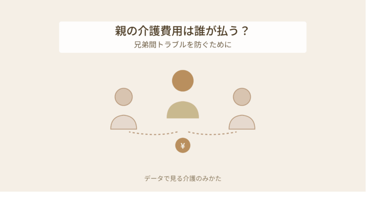 親の介護費用は誰が払う？兄弟間トラブルを防ぐために知っておきたいこと