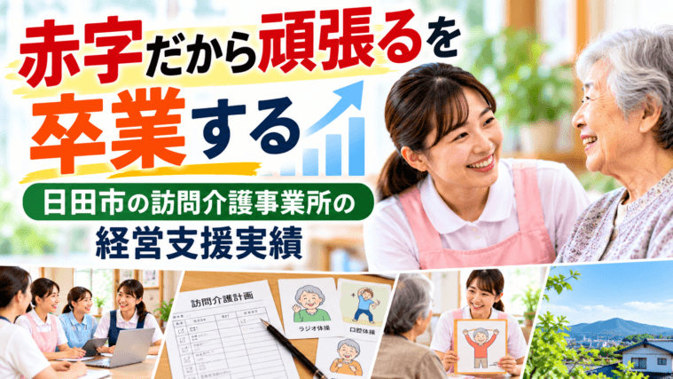 【経営支援実績】赤字だから頑張るを卒業！訪問介護の価値を見直し、サービス内容とスタッフの意識が変わった事例